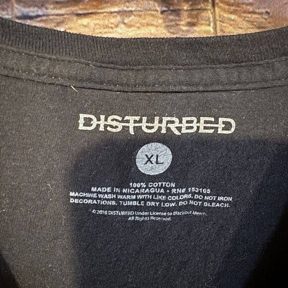 Disturbed The Guy Evolution Xl T-Shirt Black Metal Band Tee 2005-2015 Album Tour - Picture 3 of 6
